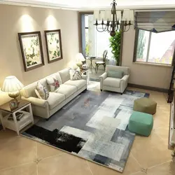 Modern carpets for the living room photo