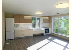 Kitchen With Three Windows Design Photo