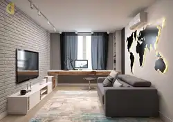 Living room 16 sq m design