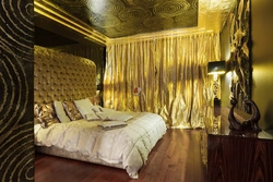 Gold style bedroom design