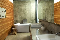 Pvc tiles for walls in the bathroom photo in the interior
