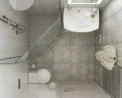 Design of a combined bathroom with shower