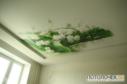 Oshxonada gullar bilan to'xtatilgan shiftlarning fotosurati