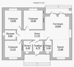 Планировка Дома 100 Кв М Одноэтажный С Двумя Спальнями Фото