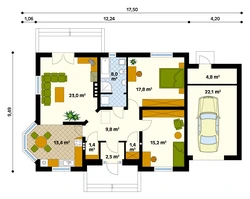 House Layout 100 Sq M One-Story With Two Bedrooms Photo