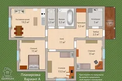 House layout 100 sq m one-story with two bedrooms photo