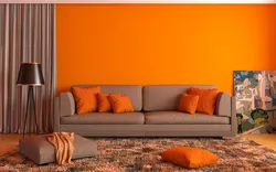 Living room design photo orange