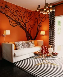 Living room design photo orange