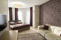 Wallpaper Design For The Living Room Of A One-Room Apartment