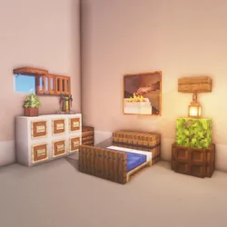 Minecraft Yataq Otağı Interyeri