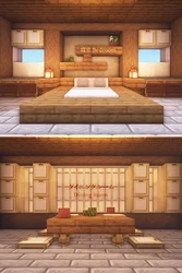 Minecraft жатын бөлмесінің интерьері