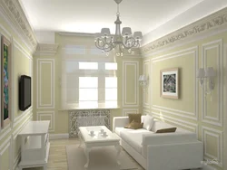 Molding in the interior of an apartment on the wall