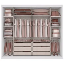 Wardrobe in the bedroom for clothes inside photo