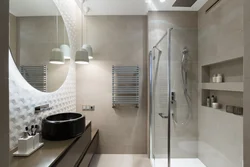 Bathroom Interior Design With Shower And Toilet And Bathtub