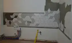 Як кладуць плітку на кухні фартух фота