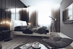 Man in the bedroom interior