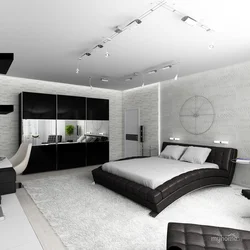 Man in the bedroom interior
