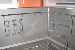 Рэйлінг кутняй для кухні фота рэйлінгі