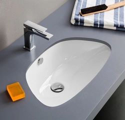 Photo of a built-in sink in a bathroom