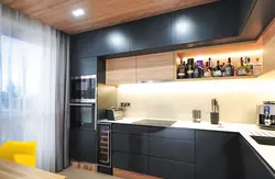 Three-Level Kitchens With A Ceiling Photo In The Interior