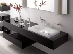 Built-in sink in the bathroom photo
