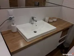 Built-in sink in the bathroom photo