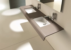 Built-in sink in the bathroom photo