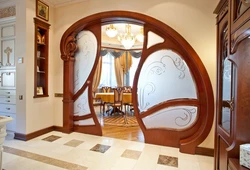 Как оформить дверь на кухню фото