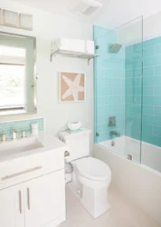 Bathroom in mint color design