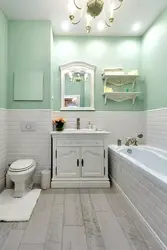 Bathroom in mint color design