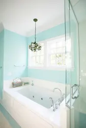 Bathroom in mint color design