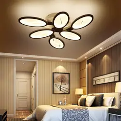 Suspended Ceiling In The Bedroom Without A Chandelier Design