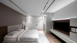 Suspended Ceiling In The Bedroom Without A Chandelier Design