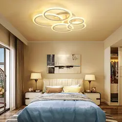 Suspended Ceiling In The Bedroom Without A Chandelier Design