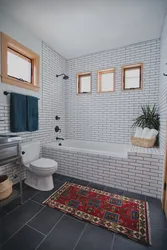 Brick tile bath design