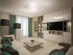 Living room interior design photo 16 sq.m.