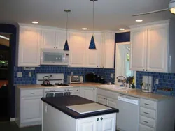Apron for blue and white kitchen photo