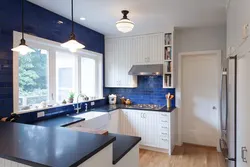 Apron for blue and white kitchen photo