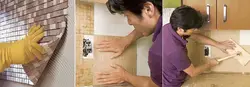 How to lay tiles in the kitchen photo