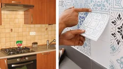 How to lay tiles in the kitchen photo