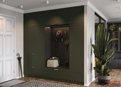 Color of furniture in the hallway interior