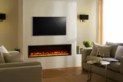 Built-In Fireplace In The Living Room Interior
