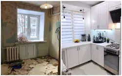 Khrushchev kitchen renovation photo inexpensive