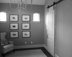 White color of the walls in the hallway photo