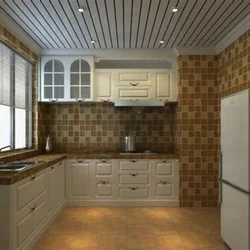 Slabs on the ceiling in the kitchen photo
