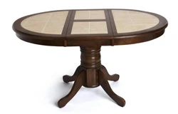 Round sliding tables for the living room photo