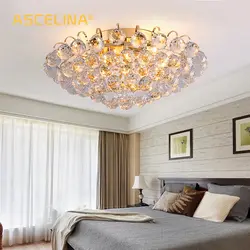 Chandeliers and lamps in the bedroom interior