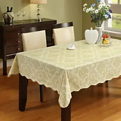 Modern Tablecloth On The Kitchen Table Photo