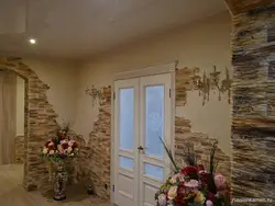 Отделка камнем в квартире только фото