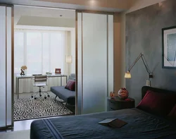Bedroom Design Divided Into Two Rooms